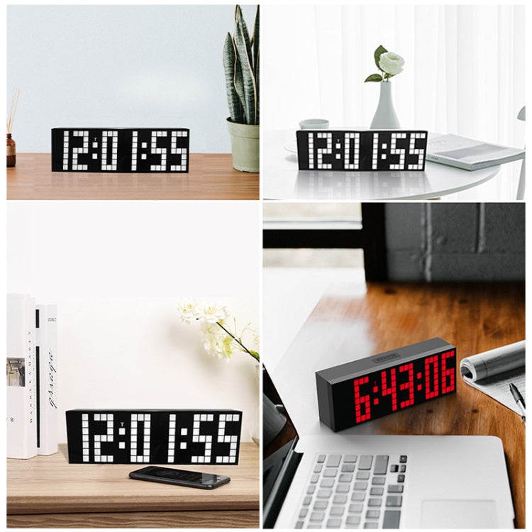 Digital Electronic Alarm Clock Creative LED Desk Clock US Plug, 4 Digits 7 Segments, 4 Digits 5 Segments, 6 Digits 5 Segments