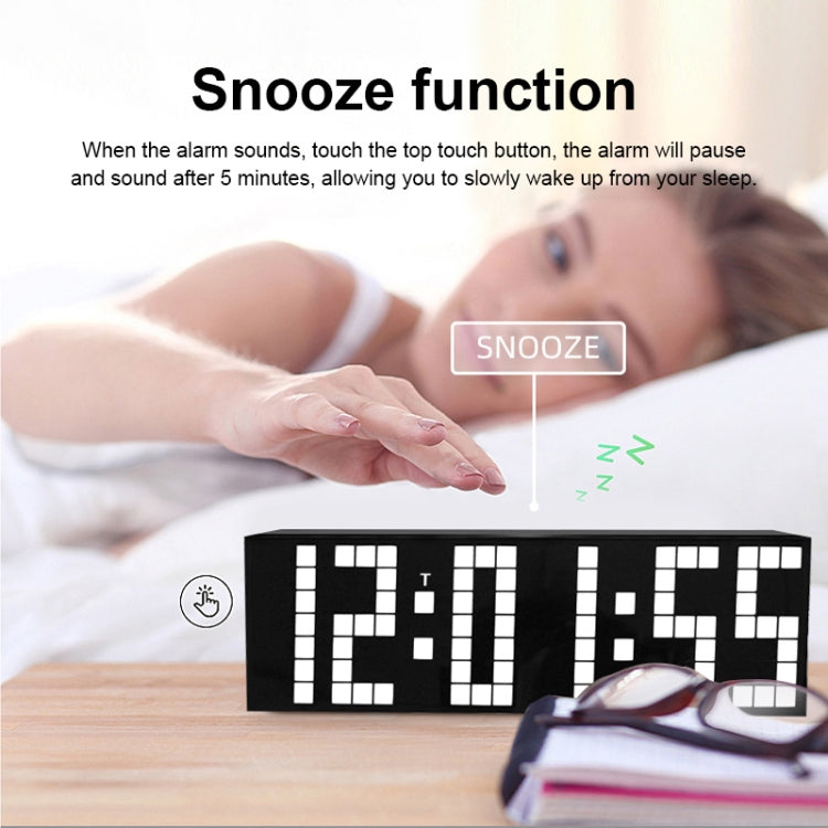 Digital Electronic Alarm Clock Creative LED Desk Clock US Plug, 4 Digits 7 Segments, 4 Digits 5 Segments, 6 Digits 5 Segments