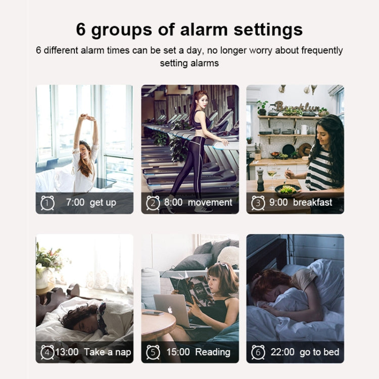 Digital Electronic Alarm Clock Creative LED Desk Clock US Plug, 4 Digits 7 Segments, 4 Digits 5 Segments, 6 Digits 5 Segments