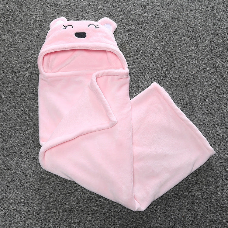Cute Animal Cartoon Babies Blanket Kids Hooded Bathrobe Toddler Baby Bath Towel