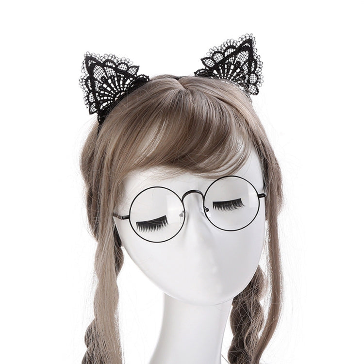 Women Lace Lovely Cat Ear Hairband Head Chain