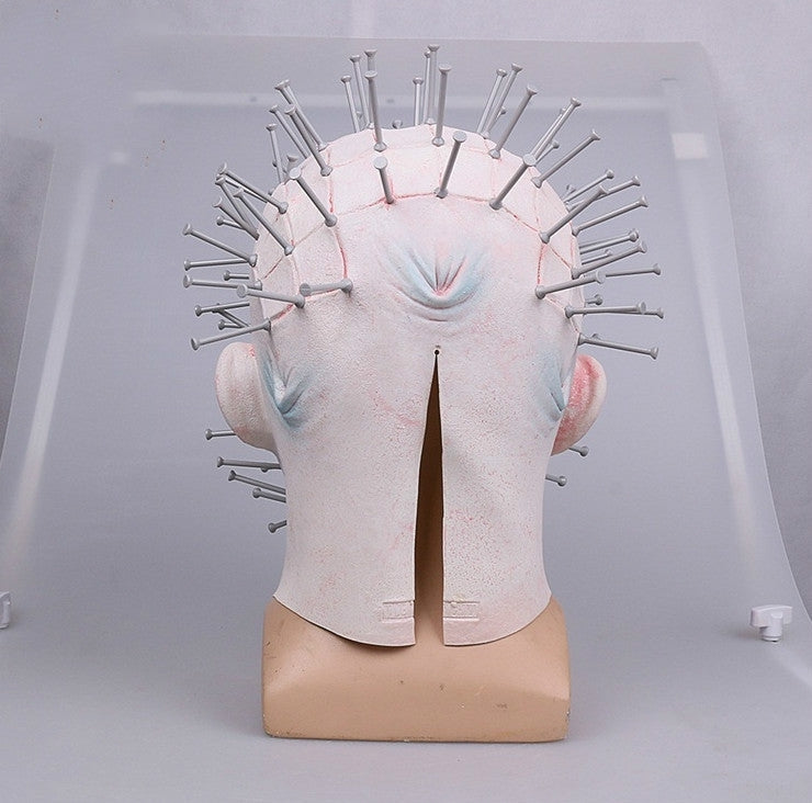Halloween hat Hellraiser Scary Pinhead Masks Grimace Monster Adult Cosplay, Scary Pinhead Mask