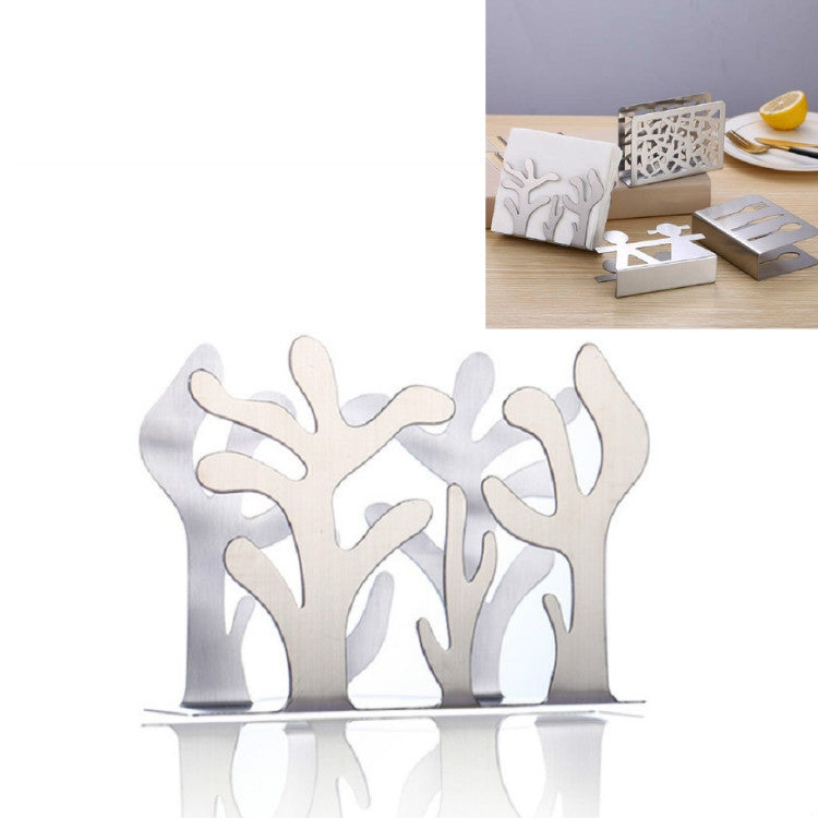Restaurant Hotel Napkin Nolder Paper Towel Holder Stainless Steel Square Towel Holder, Tableware (Sanding), Grilles (Sanding), Plant (Sanding), Lovers (Sanding)
