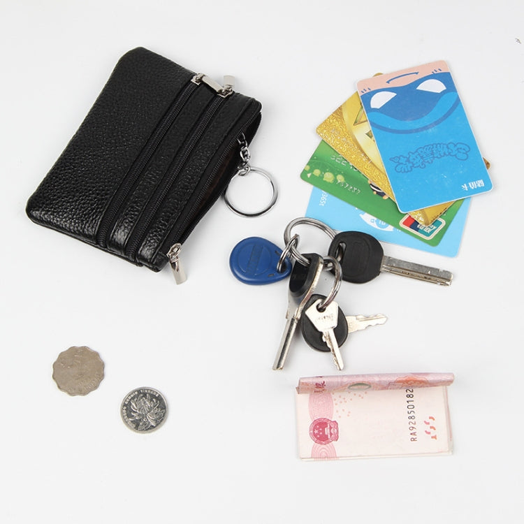 Genuine Leather Women Small Wallet Change Purses Zipper Card Holder Wallets