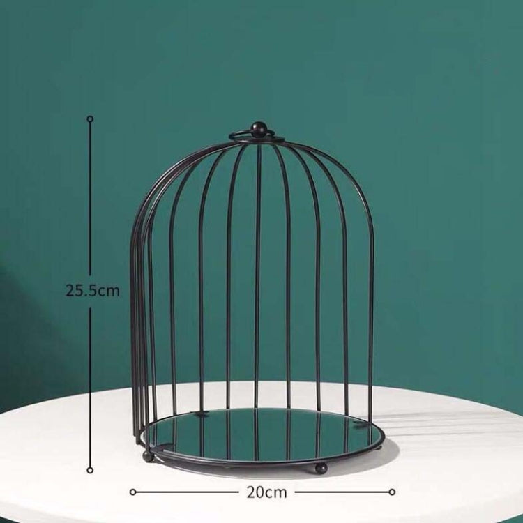 Cosmetic Storage Rack Bird Cage Desktop Shelf Dresser Skin Care Finishing Rack, Small Black, Large Black, Small Gold, Large Gold