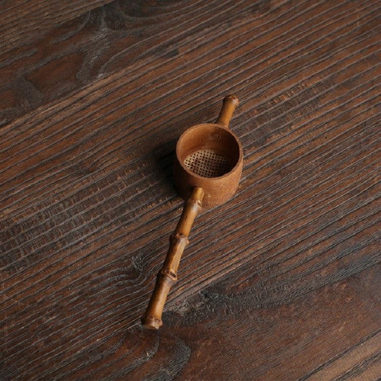 Bamboo Woven Creative Filter Reusable Filter Tea Colander Gadget, Bamboo Root Tea Leak, Bamboo Pole Gauze Plum Tea Leak, Bamboo Pole Hole Tea Leak, Rattan Tea Drain with Handle, Bamboo Woven Tea Leak, Bamboo Basket Tea Leak