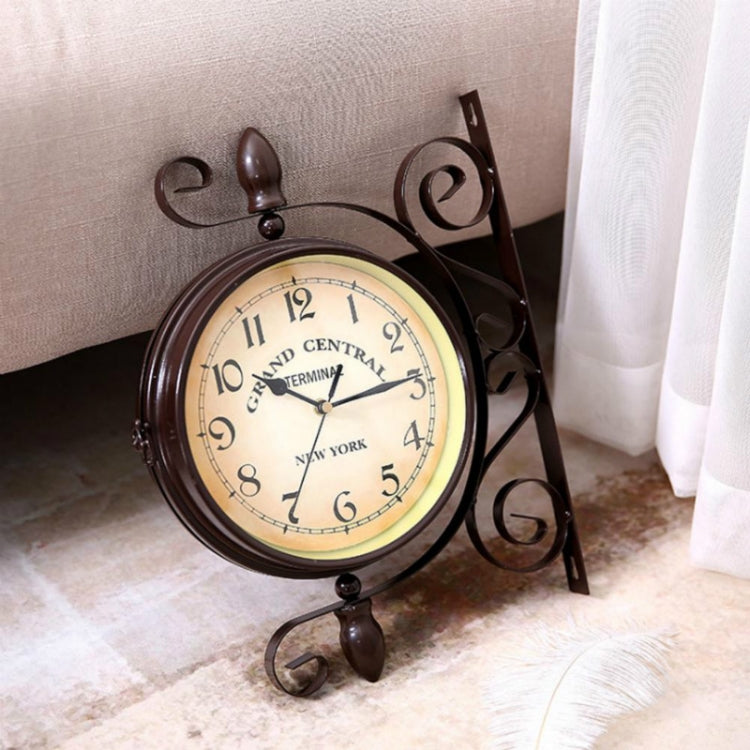 Classic Creative Cafe Decoration Bar Double-sided Wall Clock, Double-sided Wall Clock