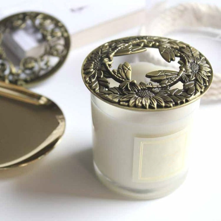 Built-in Wrought Iron Polythermal Anti-hanging Wall Scented Candle Zinc Alloy Smart Cover, Flower Section, Golden Snowflake, Holy Fruit, Butterfly Love Flower, 3D Butterfly, Dragonfly