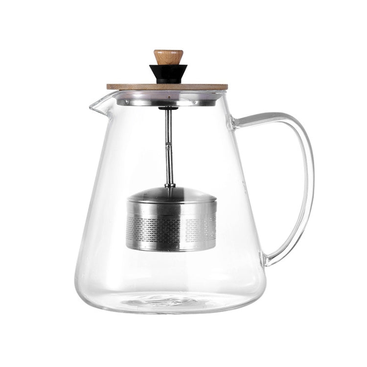 Stainless Steel Infuser Teapot Clear Borosilica Glass Filter Heat Resistant Coffee Puer Tea Pot Heated Container Boiling Kettle, 1500ml, 750ml, 950ml