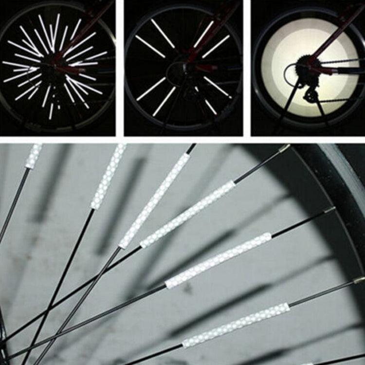 2 BAGS Bicycle Mountain Bike Riding Wheel Rim Spoke Mount Clip Tube Warning Light Strip Outdoor Reflector, Yellow, Blue, Green, Orange, Red, Silver