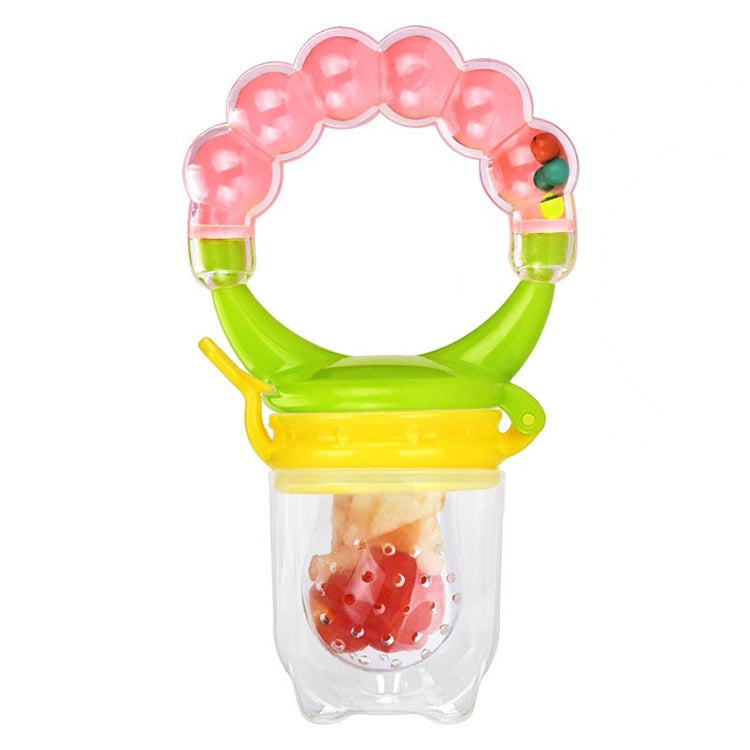 Baby Nipple Fresh Food Fruit Milk Feeding Bottles Learn Feeding Drinking Handle Teething Pacifier with Bell, S, M, L