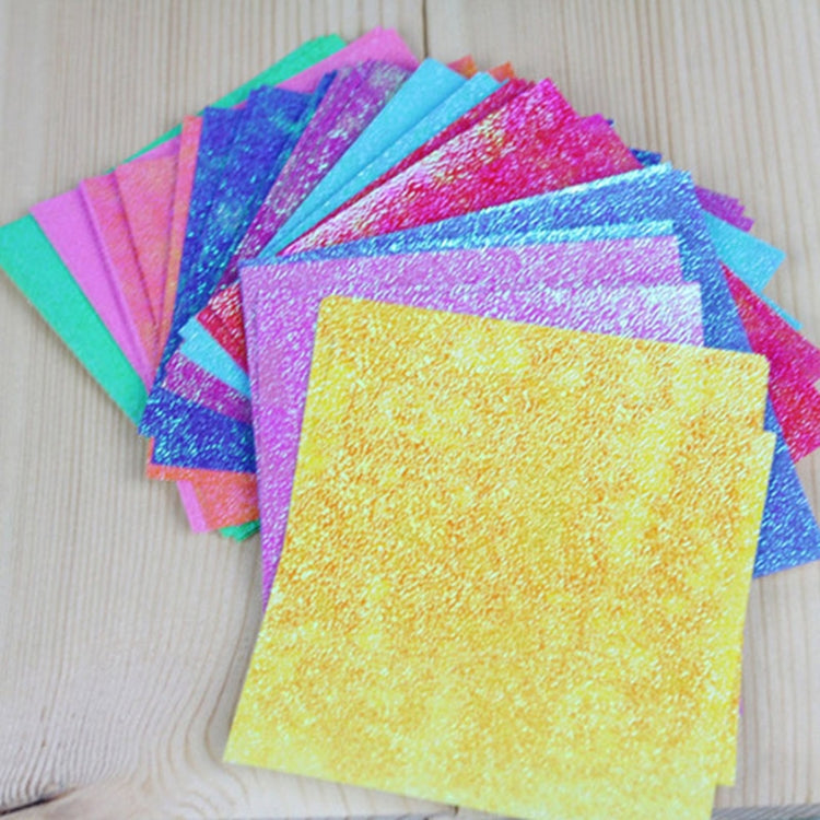 Square Single-Sided Flash Folding Paper Children Handmade DIY Scrapbooking Craft Decoration, 7 x 14cm (50sheets), 10 x 10cm (50sheets), 15 x 15cm (50sheets)
