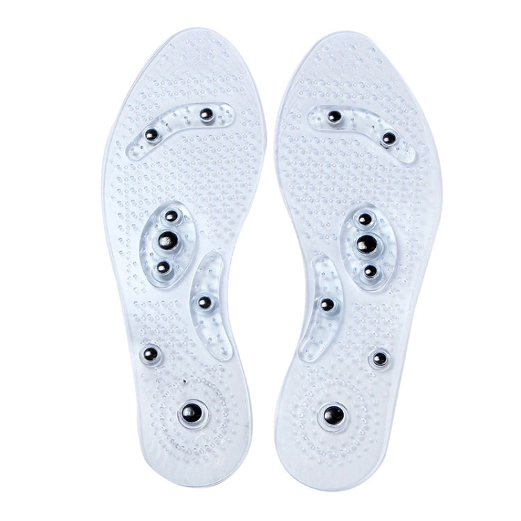 One Pair Breathable Running Shock Absorption Massage Insole, L About 29cm