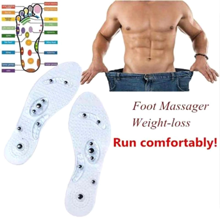 One Pair Breathable Running Shock Absorption Massage Insole, L About 29cm