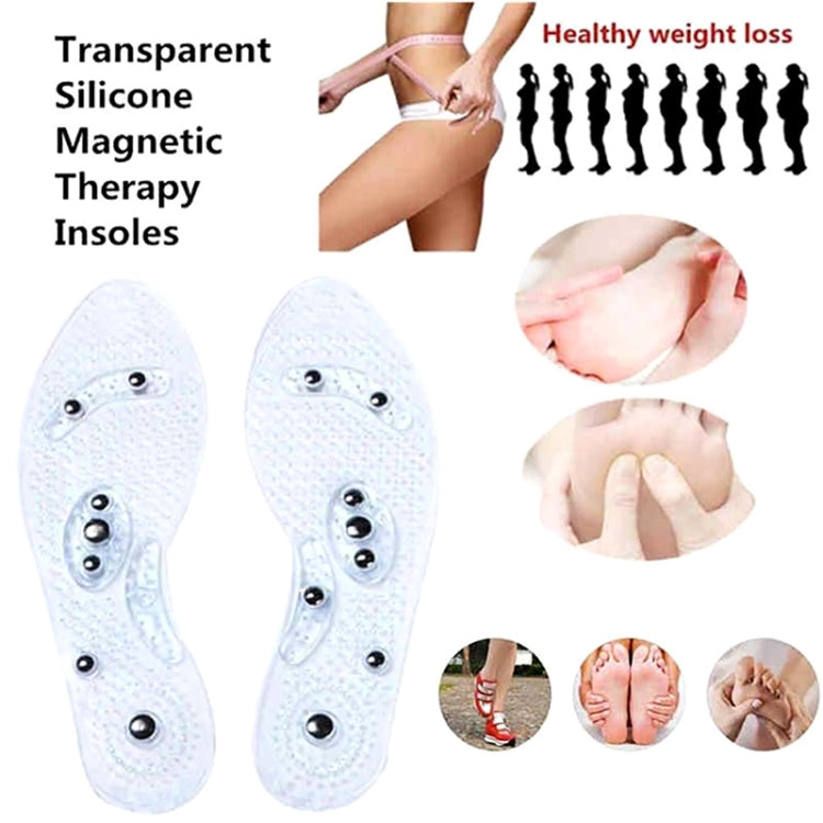 One Pair Breathable Running Shock Absorption Massage Insole, L About 29cm