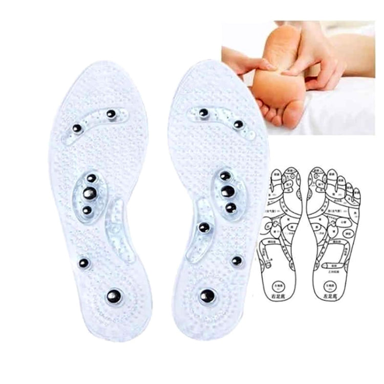 One Pair Breathable Running Shock Absorption Massage Insole, L About 29cm