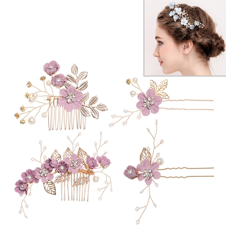 Fashion Flower Hair Combs Headdress Prom Bridal Wedding Hair Accessories Gold Leaves Hair Jewelry Hair Pins, Blue 1 flower, Blue 2 flower, Blue hair comb, Blue big size, Pink 1 flower, Pink 2 flower, Pink hair comb, Pink big zise, Purple 1 flower      ...
