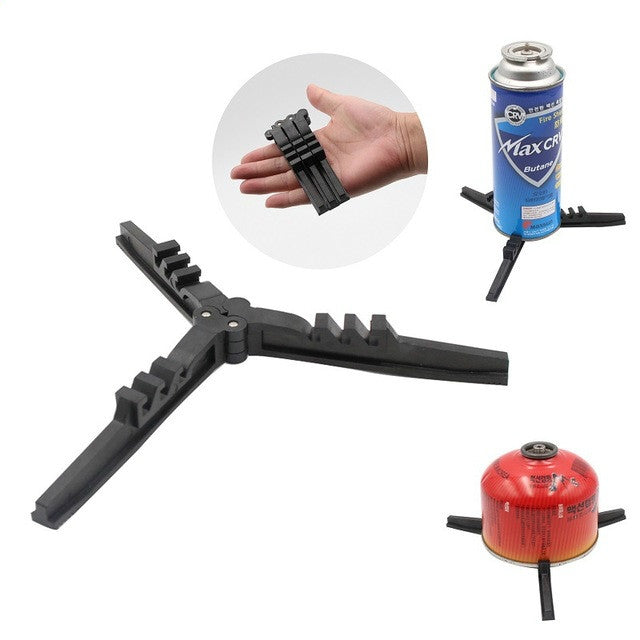 Outdoor Stove Flat Gas Tank Long Gas Tank Base Three-legged Bracket Collapsible Gas Cylinder Bracket, Gas Cylinder Bracket