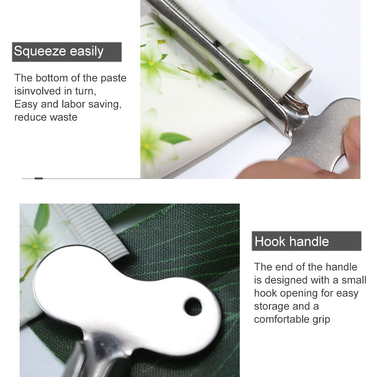 3 PCS Stainless Steel Squeezing Toothpaste Device Hair Key Squeegee Dyeing Tool Semicircular Metal Squeezer, Hair Key Squeezer