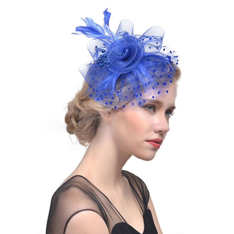 Handmade Bride Mesh Hair Accessories Wedding Photo Hat Headwear, Red, Blue, Navy, Black, White, Gray, Pink, Beige