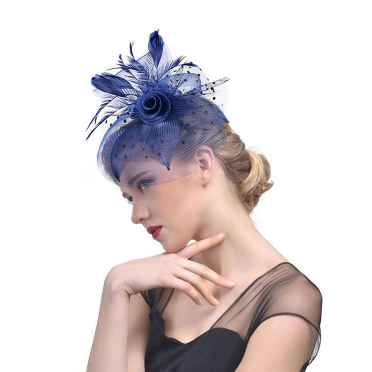Handmade Bride Mesh Hair Accessories Wedding Photo Hat Headwear, Red, Blue, Navy, Black, White, Gray, Pink, Beige