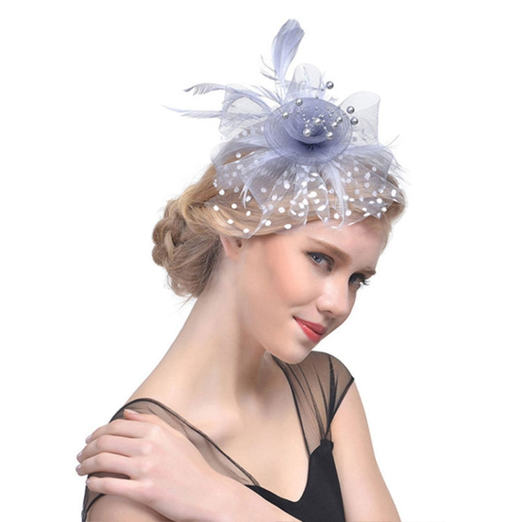 Handmade Bride Mesh Hair Accessories Wedding Photo Hat Headwear, Red, Blue, Navy, Black, White, Gray, Pink, Beige