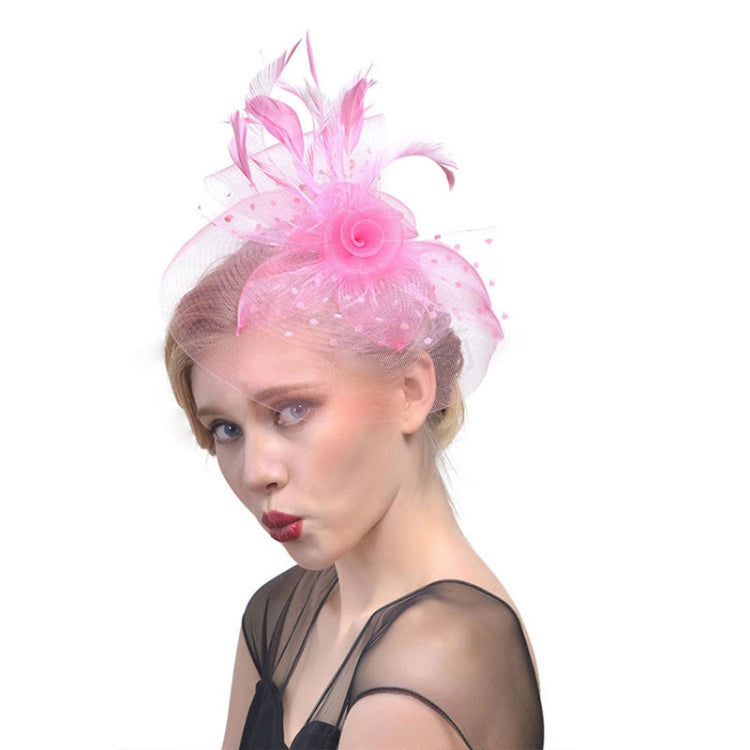Handmade Bride Mesh Hair Accessories Wedding Photo Hat Headwear, Red, Blue, Navy, Black, White, Gray, Pink, Beige