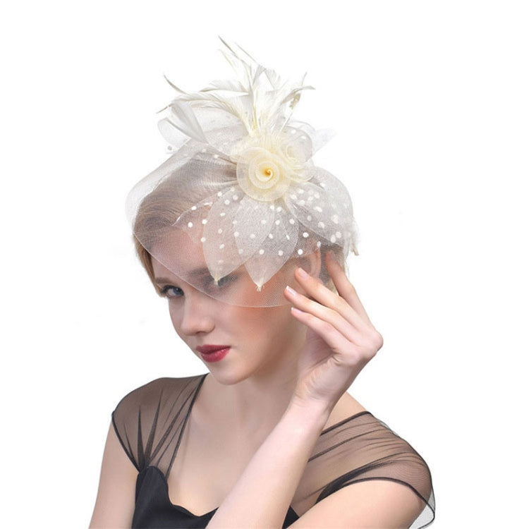 Handmade Bride Mesh Hair Accessories Wedding Photo Hat Headwear, Red, Blue, Navy, Black, White, Gray, Pink, Beige