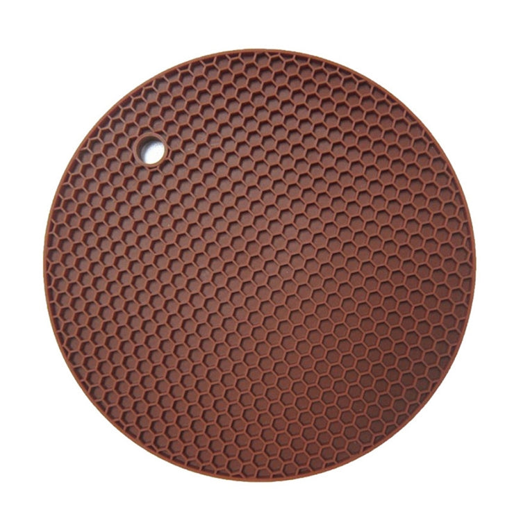 Honeycomb Silicone Round Non-slip Heat Resistant Mat, Size: 18x18x0.8cm, Honeycomb Silicone Mat