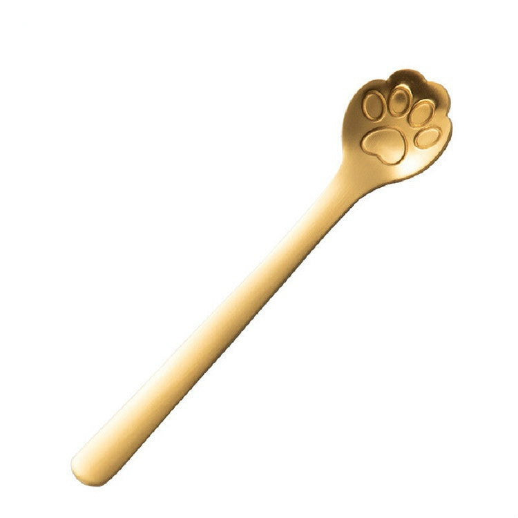 Stainless Steel Creative Cat Claw Coffee Spoon Dessert Cake Spoon, Cat Claw Spoon Silver, Hollow Cat Claw Spoon Silver, Cat Claw Spoon Gold, Hollow Cat Claw Spoon Gold, Cat Claw Spoon Rose Gold, Hollow Cat Claw Spoon Rose Gold, Cat Claw Spoon Black    ...