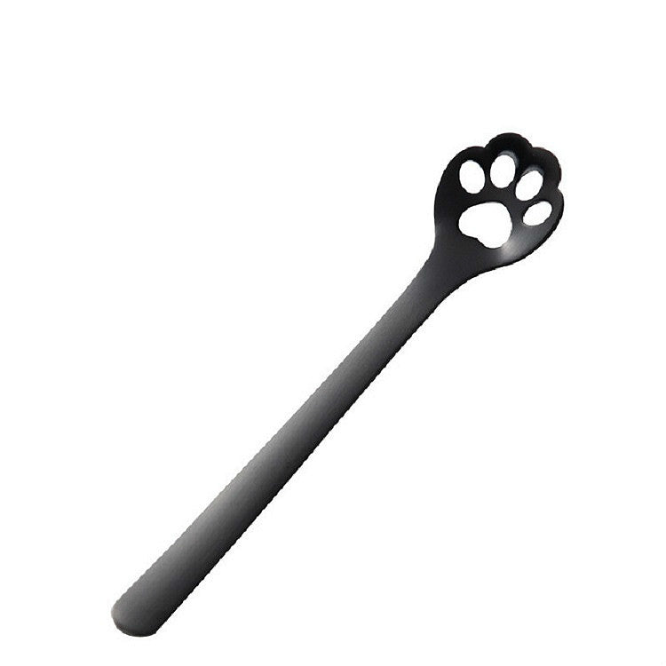 Stainless Steel Creative Cat Claw Coffee Spoon Dessert Cake Spoon, Cat Claw Spoon Silver, Hollow Cat Claw Spoon Silver, Cat Claw Spoon Gold, Hollow Cat Claw Spoon Gold, Cat Claw Spoon Rose Gold, Hollow Cat Claw Spoon Rose Gold, Cat Claw Spoon Black    ...