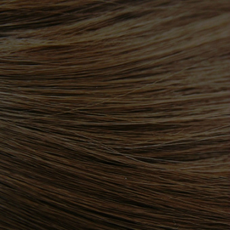 Women's Wool Long Hair With Bangs Natural Fluffy Wig, Haze Blue (Black On Top ) 54CM, Cold Brown 54CM