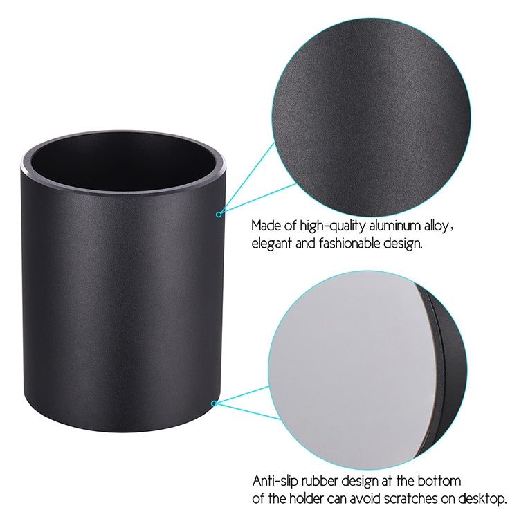 Aluminum Round Desk Pencil Holder Container Organizer Stationery Gift