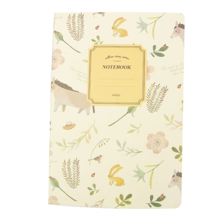 G12G108 Kawaii Cute Nature Flowers Birds Animal Notebook Painting Diary Book Journal Record Office School Supplies, Random Color Delivery, G12G108