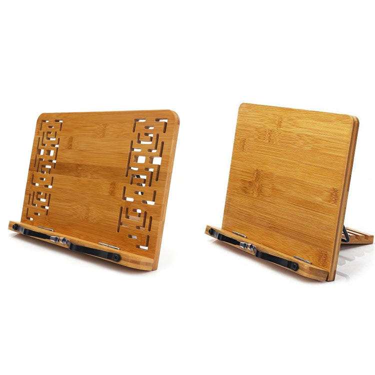 Wood Tablet Bookends Bracket Cookbook Textbooks Document Bamboo Foldable Reading Rest Book Stand, Light Board Small, Light Board Medium, Light Board Large, Hollow Medium, Hollow Large