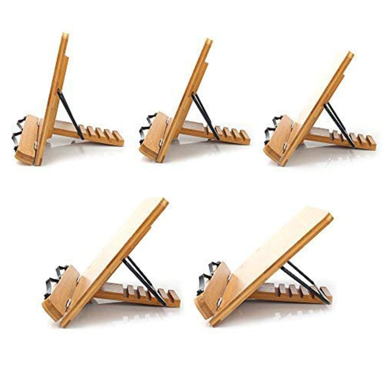 Wood Tablet Bookends Bracket Cookbook Textbooks Document Bamboo Foldable Reading Rest Book Stand, Light Board Small, Light Board Medium, Light Board Large, Hollow Medium, Hollow Large