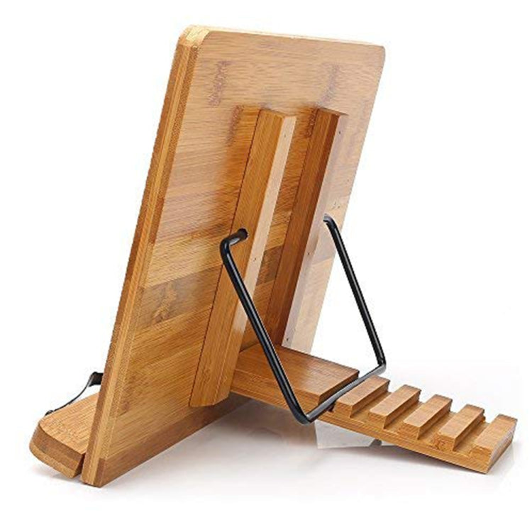 Wood Tablet Bookends Bracket Cookbook Textbooks Document Bamboo Foldable Reading Rest Book Stand, Light Board Small, Light Board Medium, Light Board Large, Hollow Medium, Hollow Large