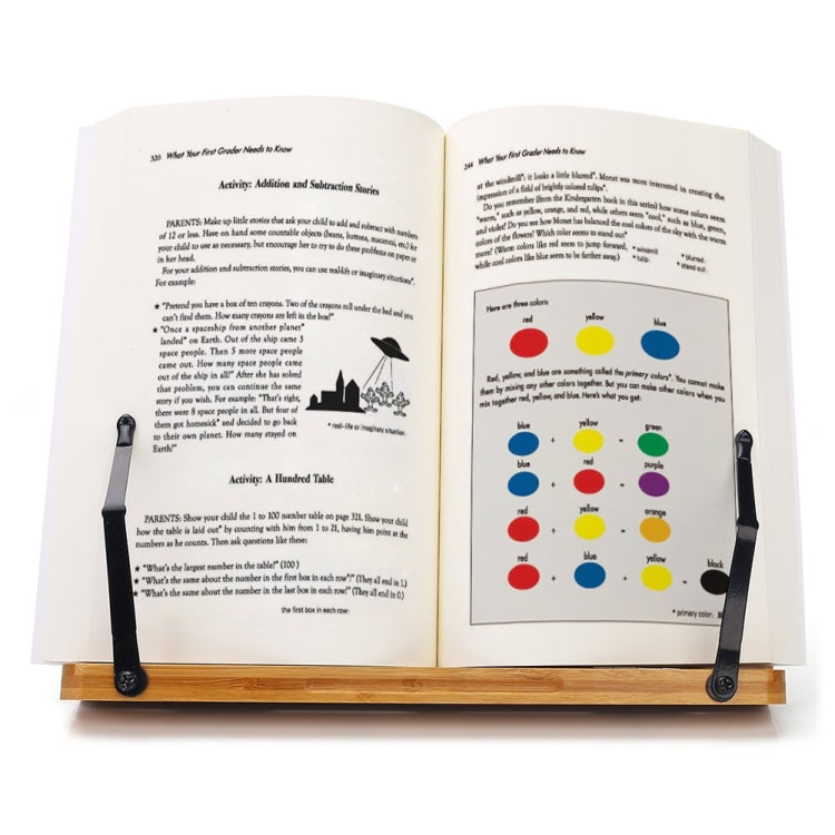 Wood Tablet Bookends Bracket Cookbook Textbooks Document Bamboo Foldable Reading Rest Book Stand, Light Board Small, Light Board Medium, Light Board Large, Hollow Medium, Hollow Large