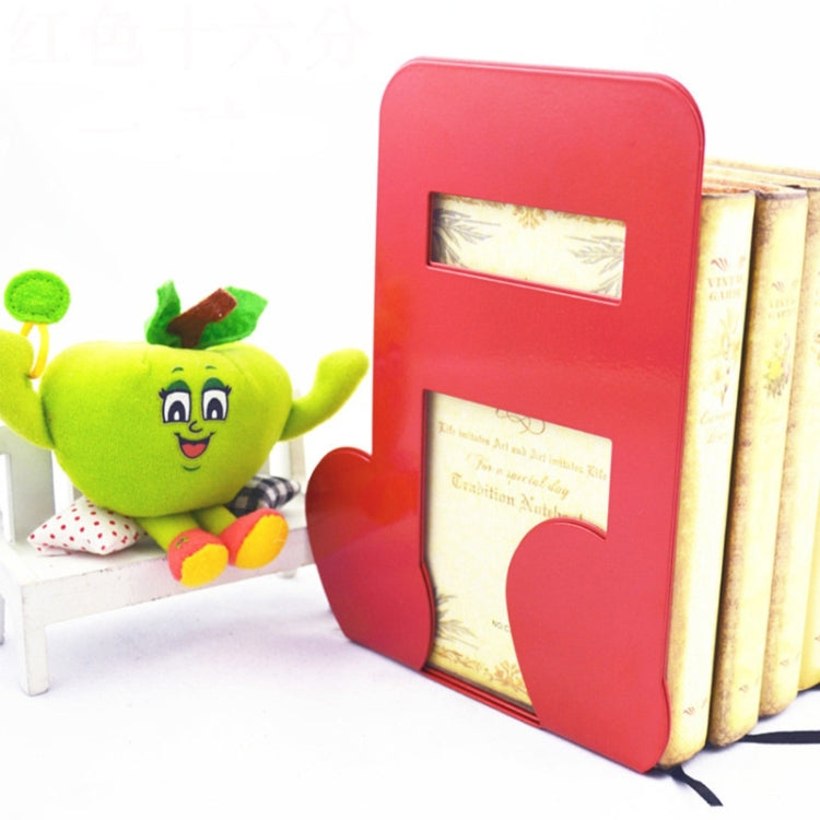 2 PCS Musical Note Metal Bookends Iron Support Holder Desk Stands For Books