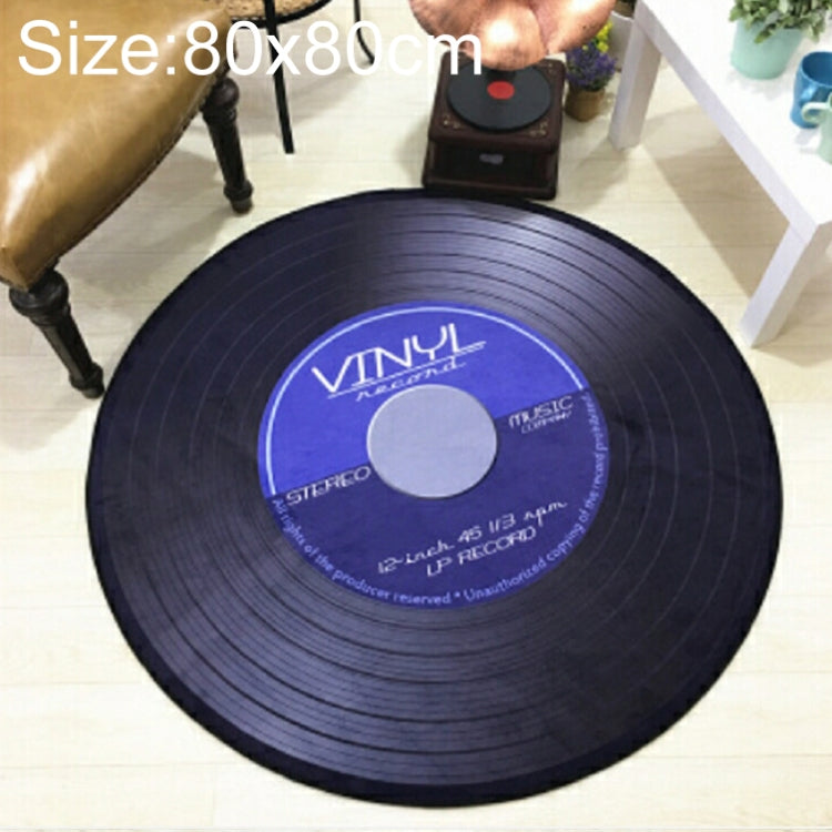 Creative Retro 3D DVR Record Carpet Round CD Floor Mat Home Decor Living Room Kid Bedroom Decoration  Rug,, Diameter 60cm, Diameter 80cm, Diameter 100cm, Diameter 120cm, Diameter 160cm, Diameter 180cm