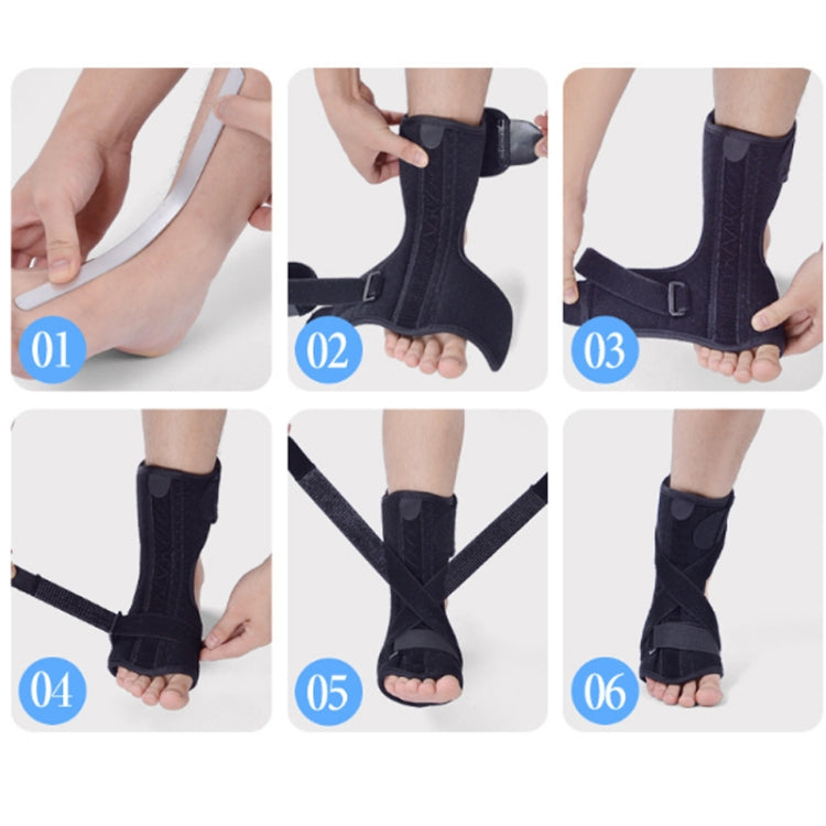 WOOTSHU JM03539 2 in 1 Plantar Fasciitis Splint Sprain Memory Cotton Aluminum Strip Splint Protective Gear + Massage Ball Set, Plantar