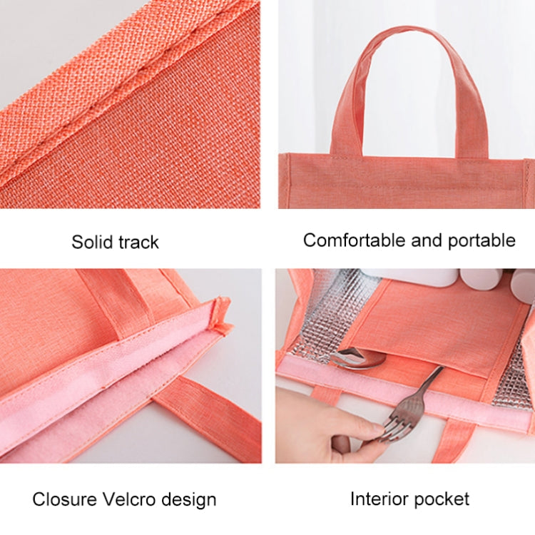 Portable Lunch Picnic Portable Food Insulation Storage Bag, S  20x23x14cm, L 25x35x17cm