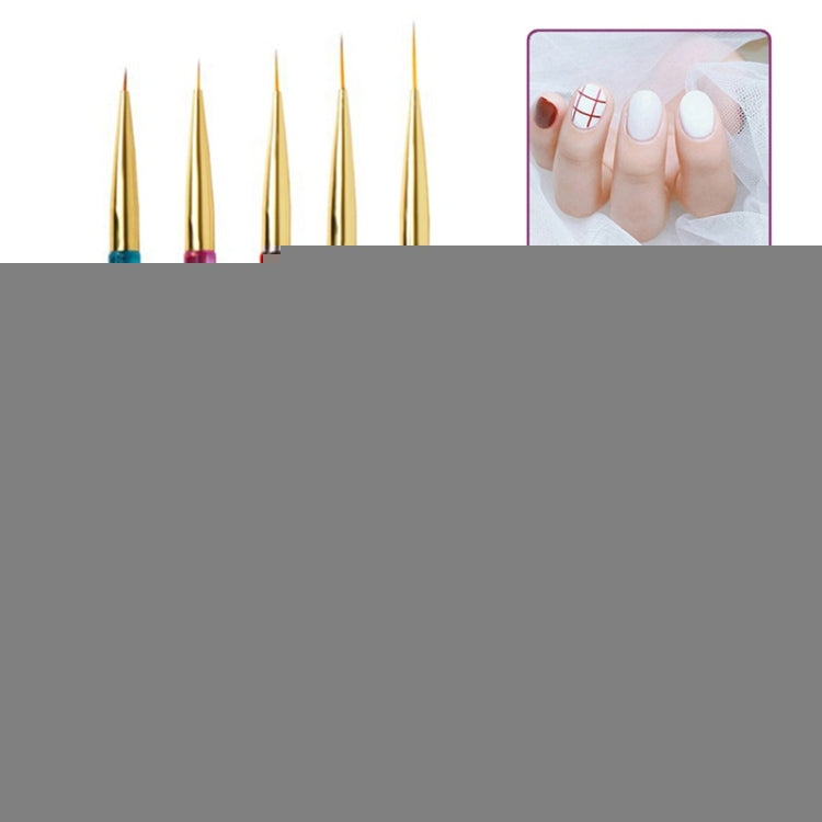 5 Piece/set Acrylic Phototherapy Nail Painting Flower Carved Crystal Pen Nail Pen