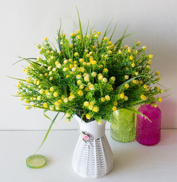5 Branches Simulation Plastic Starry Rose Simulation Bouquet Home Decoration Flower
