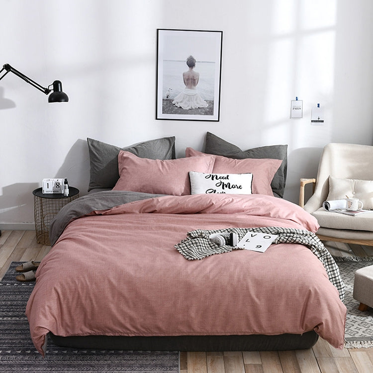 Bedding Set Solid Plaid Side Bed Comforter Duvet Cover Sheet Set, 168*229cm(1x Pillowcase,1xQuilt）, 200*230cm(2x Pillowcase,1x Quilt）, 228*228cm(2xPillowcase,1xQuilt）, 260*230cm(2xPillowcase ,1xQuilt）, 135*200cm(1xPillowcase,1xQuilt）                   ...