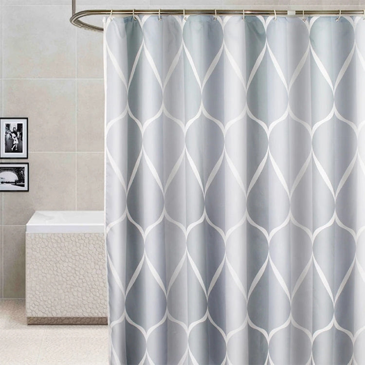 Shower Curtain Waterproof Bathroom Geometric Light Grey Bath Curtains, 80x180cm, 80x200cm, 100x180cm, 100x200cm, 120x180cm, 120x200cm, 150x180cm, 150x200cm, 180x180cm, 180x200cm, 200x180cm, 200x200cm, 220x200cm, 240x200cm, 260x200cm, 280x200cm, 300x200cm