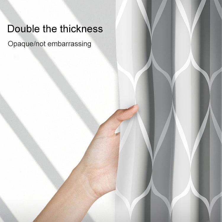 Shower Curtain Waterproof Bathroom Geometric Light Grey Bath Curtains, 80x180cm, 80x200cm, 100x180cm, 100x200cm, 120x180cm, 120x200cm, 150x180cm, 150x200cm, 180x180cm, 180x200cm, 200x180cm, 200x200cm, 220x200cm, 240x200cm, 260x200cm, 280x200cm, 300x200cm