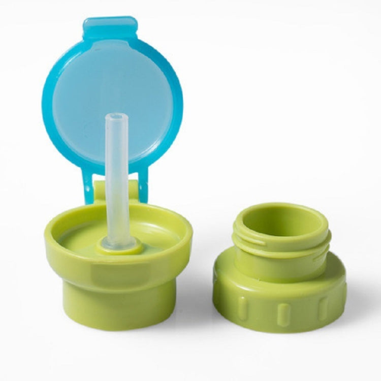 Children Portable Bottled Drinks Anti-overflow Anti-squash Replacement Straw Cap, Green, Red, Blue