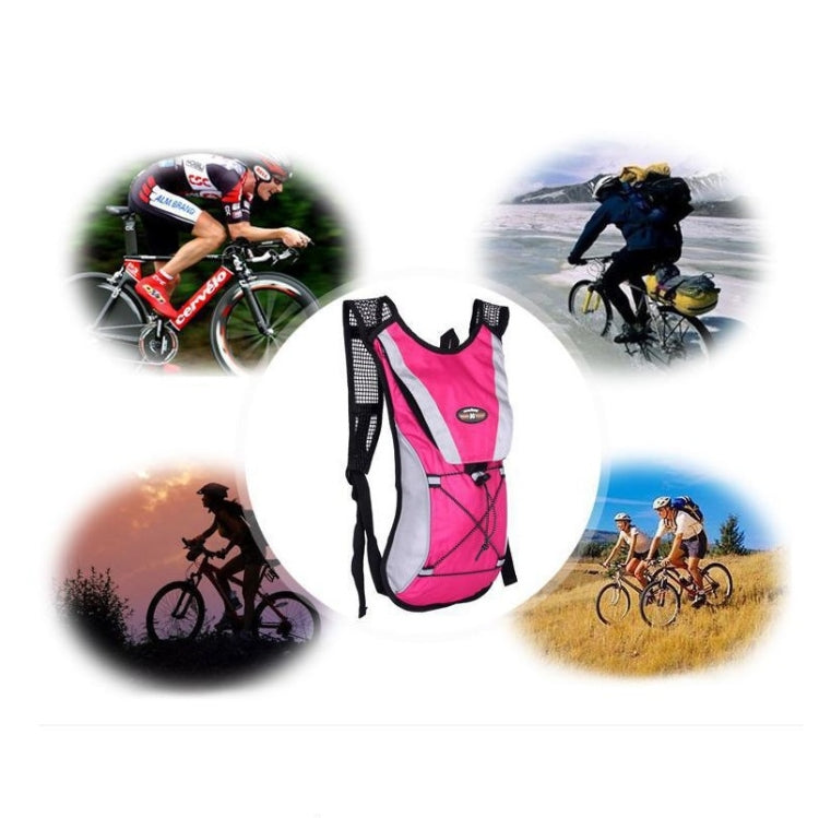 Outdoor Sports Mountaineering Cycling Backpack with 2L Water Bag, Blue with Water Bag, Orange with Water Bag, Black with Water Bag