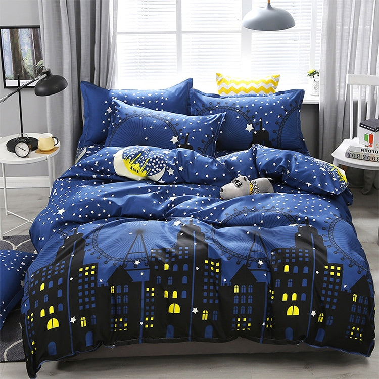 4pcs / Set Printing Bedding Set Bed Sheet  Pillowcases Cover, For 1.2m Bed, For 1.5m Bed, For 1.8m Bed, For 2.0m Bed, For 2.2m Bed